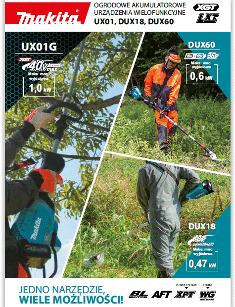 Narzędzia wielofunkcyjne DUX/UX Makita